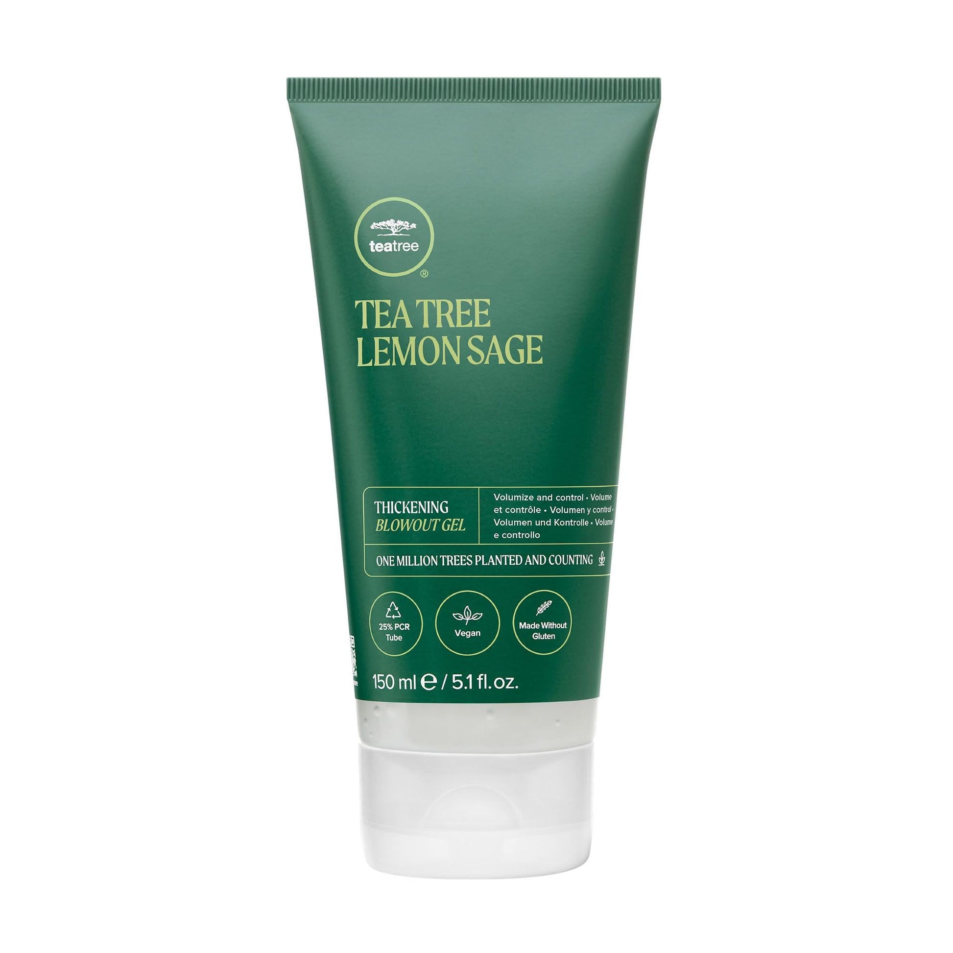 Tea Tree Lemon Sage Thickening Blowout Gel, Volumizing Hair Gel, For Fine Hair, 5.1 fl. oz.