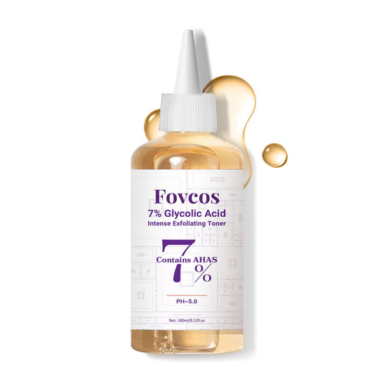 7% Glycolic Acid Exfoliating Toner, Exfoliating Skin Care Facial Toner, Improves Texture, Reduces Breakouts Pores and Fine Lines, Suitable for All Skin Types