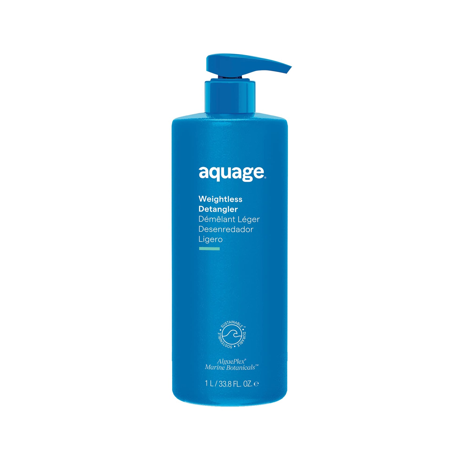 AQUAGE Weightless Detangler, Ultra-Light Conditioner, Hydrates and Restores Moisture Without Weighing Hair Down, Eliminates Tangles, 33.8 oz