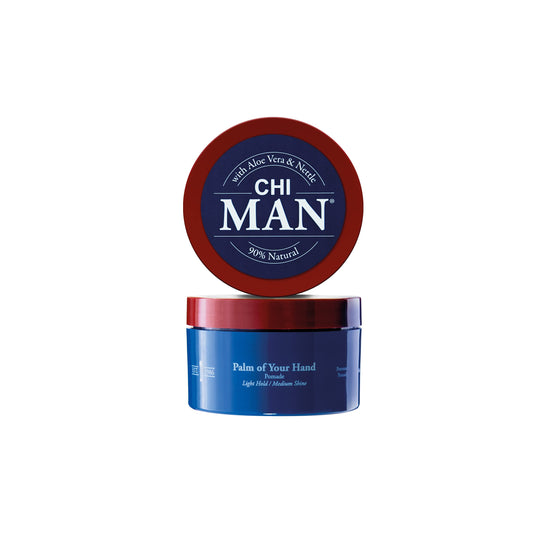 CHI Man Palm Of Your Hand Pomade, Styling Product With Light-Hold & Medium-Shine, Oud Fragrance, Cruelty & Paraben-Free, 3 Oz
