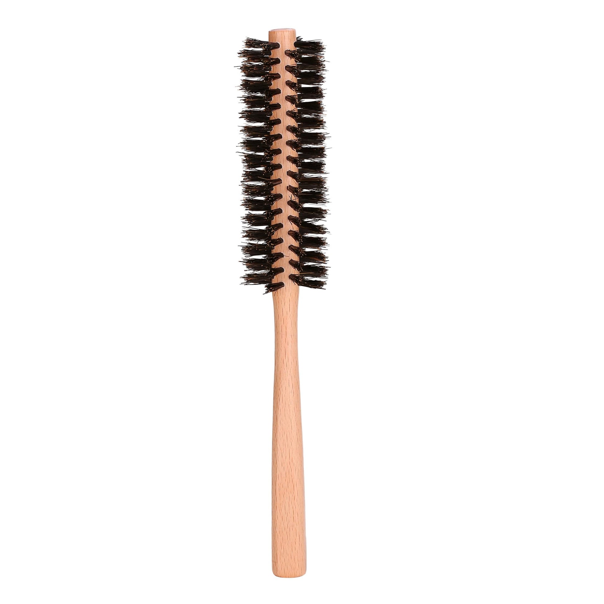 PERFEHAIR Small Round Brush - Boar Bristle for Short Hair, Portable & Effective for Fine, Thinning Hair & Beard Styling
