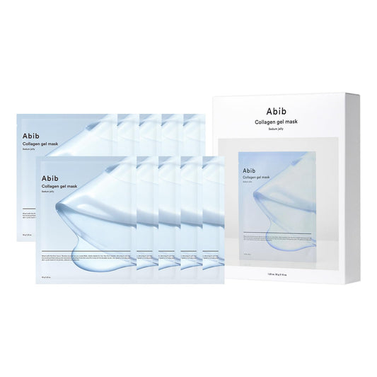 ABIB Collagen Gel Mask Sedum Jelly 10 Sheets (Hydrating) I Korean Vegan Collagen, Cooling Hydrating Hyaluronic Acid Hydrogel Face Mask Skin Care