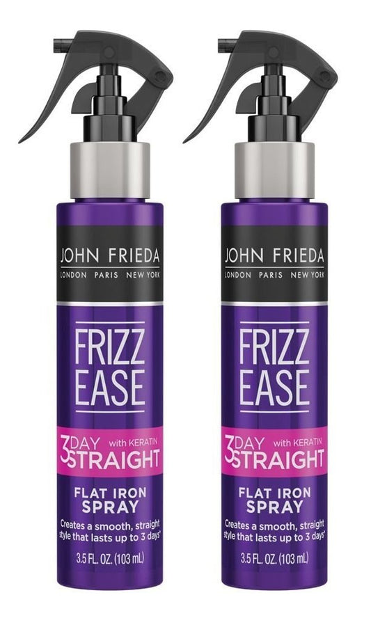 JOHN FRIEDA Frizz-Ease 3 Day Straight Flat Iron Spray 3.5 Ounce (103ml) (2 Pack)