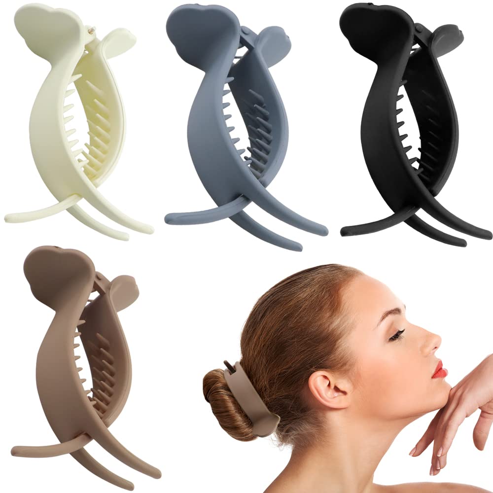 4 Pack Hair Braiding Tool, Fashion Hair Clip Headdress, Ponytail Maker, Bun Shapers and Braid Accessories for Hairstyling