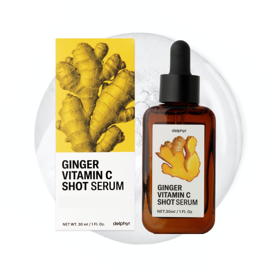 Ginger Vitamin C Shot Serum | Daily serum with Ginger Extract & Vitamin C | Targets dark spots and dullness | Korean vegan skincare for all skin types