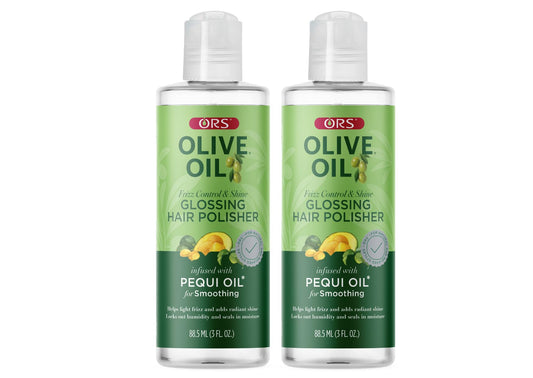 ORS Olive Oil Frizz Control & Shine Glossing Hair Polisher with Pequi Oil 3 Ounces (Pack of 2)
