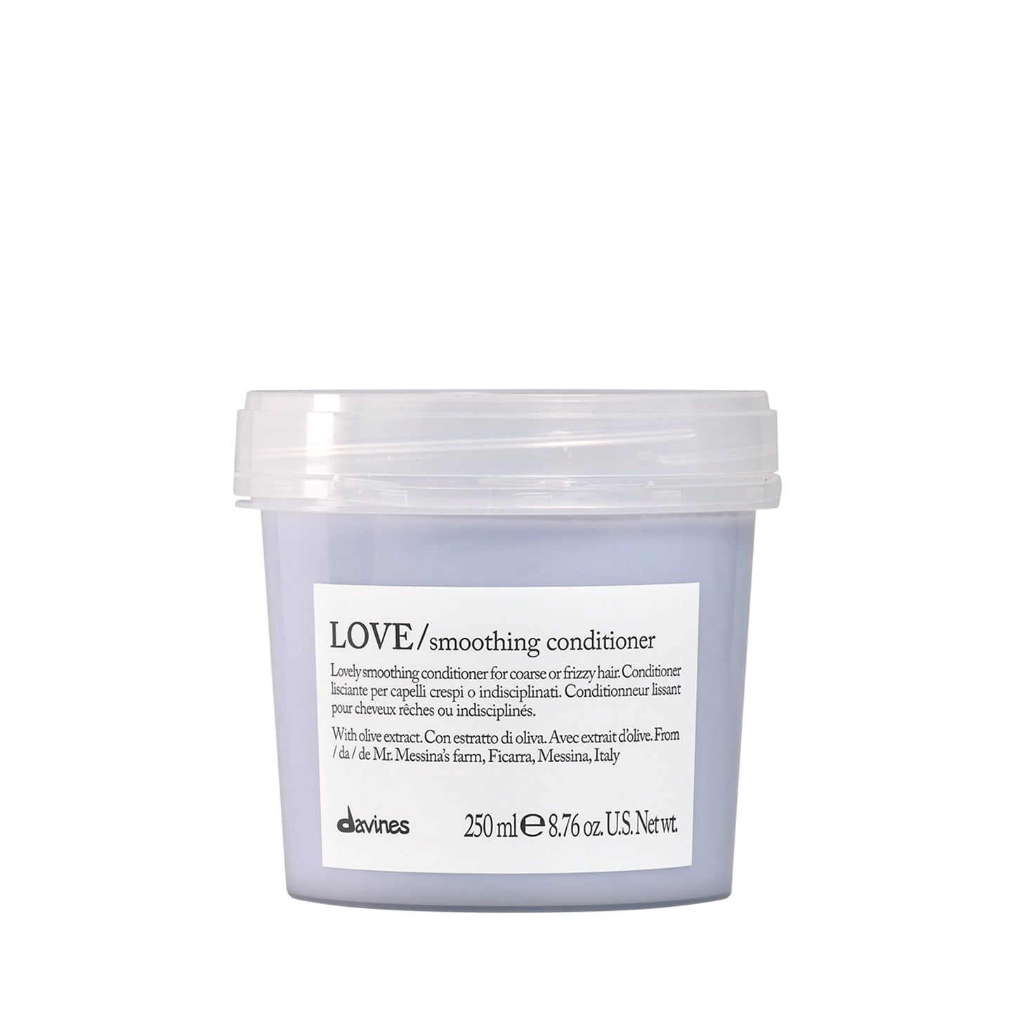 DAVINES LOVE Smoothing Conditioner, Smoothing Formula for Frizzy or Coarse Hair, Soften and Nourish