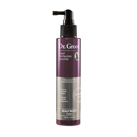 Dr. GROOT Scalp Relief Tonic, Korean Hair Care with Chamomile, Niacinamide, Menthol, Rosemary Oil, Moisturizing Biotin Spray, Antioxidant Formula, for Dry Scalp, Kbeauty Scalp Revitalizing Solution