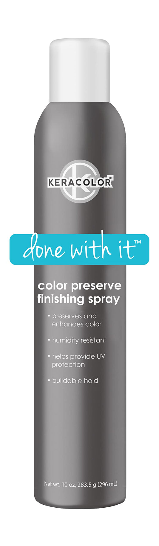 KERACOLOR Color Preserving Finishing Hair Spray, Keratin Infused UV Protection, Color Enhancement, Buildable Hold, 10 Fl Oz