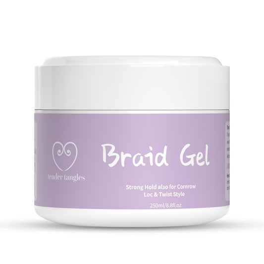 Braid Gel for Cornrow, Loc and Twist Style, Strong Hold, Aleo Vero scent 8.8 Fl.oz
