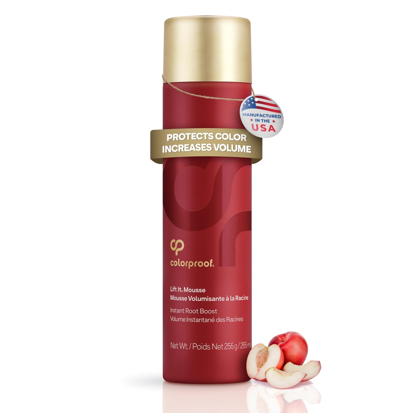 ColorProof Volume Lift It Hair Mousse 9 Fl. Oz. Volumizing Mousse, White Nectarine Scent