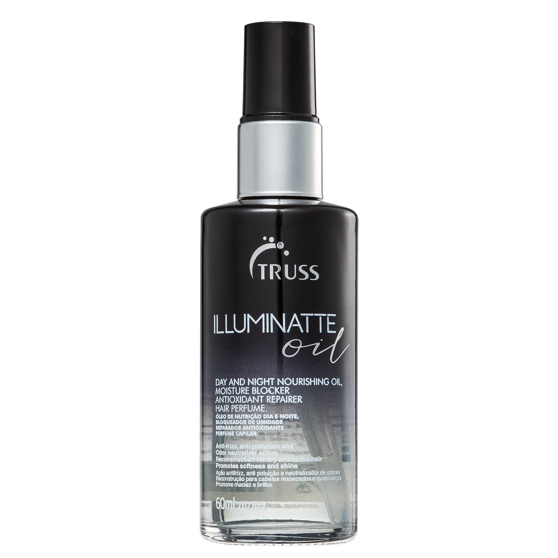 TRUSS Illuminatte Hair Oil - For Damaged, Frizzy or Brittle Hair - Nourishing Scented Oil & Heat Protectant - Formulated to Soften, Strengthen & Repair - Add Shine & Control (2.02 Fl Oz)