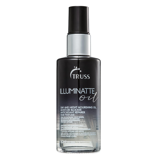 TRUSS Illuminatte Hair Oil - For Damaged, Frizzy or Brittle Hair - Nourishing Scented Oil & Heat Protectant - Formulated to Soften, Strengthen & Repair - Add Shine & Control (2.02 Fl Oz)