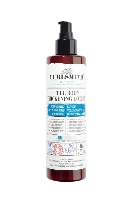 CURLSMITH Full Body Thickening Lotion - Instant Volume for All Hair and Curl Types, Vegan (237ml/8 fl oz)