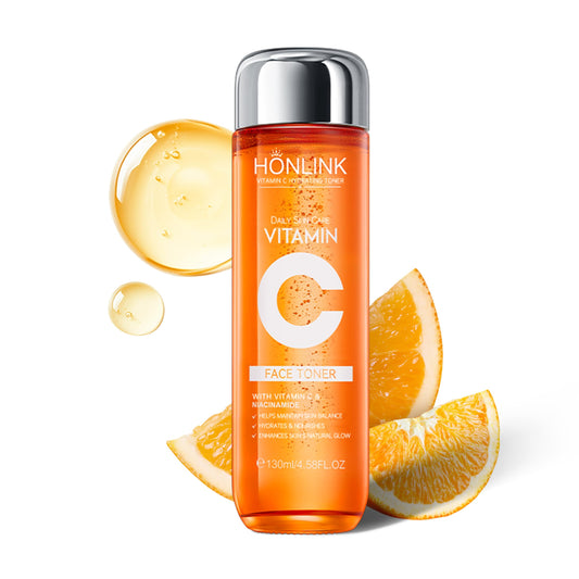 5X Vitamin C Toner HONLINK Facial Care Toner, Hyaluronic Acid Hydrating Facial Treatment for Even Skin Korean Tone, Safe Glowing Skin 130ml,K-Beauty,Tk Popular Skin Care Products, Women Gift