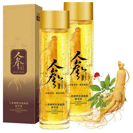 Ginseng Extract Liquid,Ginseng Extract Anti-Wrinkle Original Serum Oil,Korean Red Ginseng Polypeptide Anti Aging Essence,Ginseng Moisturizer,Reduces Wrinkles,Improves Sagging (2pcs)