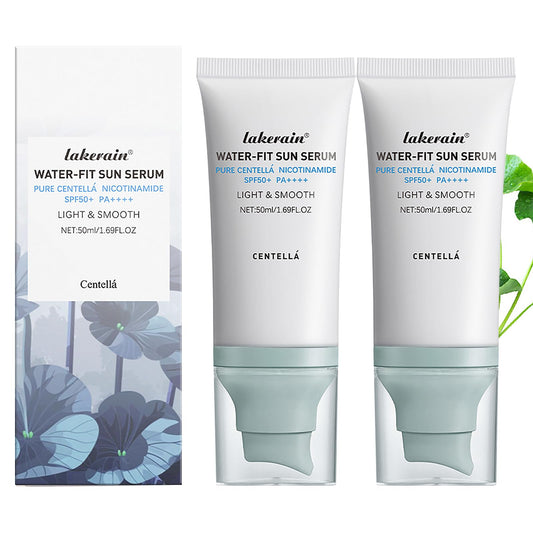 2 Pcs Centella Sunscreen, Light & Smooth Centella Water-Fit Sun Serum SPF50 for All Skin Type and UV Defense.