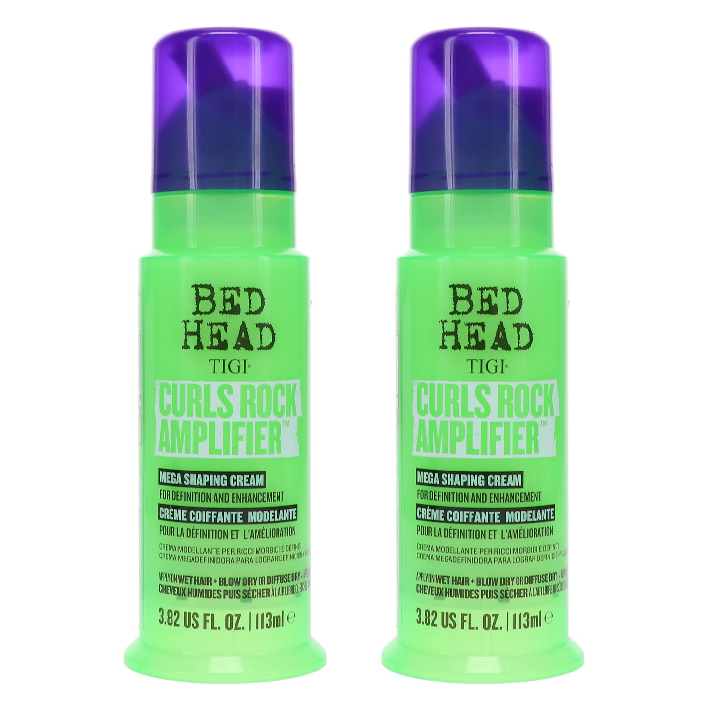 Bed Head by TIGI Curls Rock Amplifier Curly Hair Cream for Defined Curls 3.8 oz (Pack of 2)