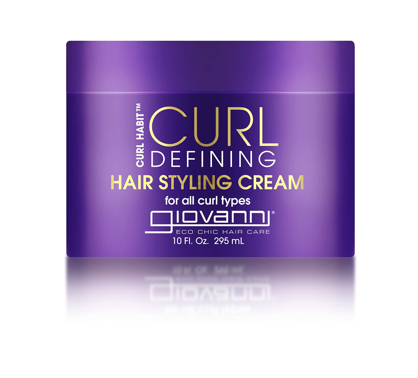 GIOVANNI Curl Habit Curl Defining Hair Styling Cream - Curl Cream, Hair Curling Cream, Tames Frizz & Flyaways, Silicone Free, Light Weight, Curl Enhancing Hair Products, Hair Cream for Curls - 10 oz