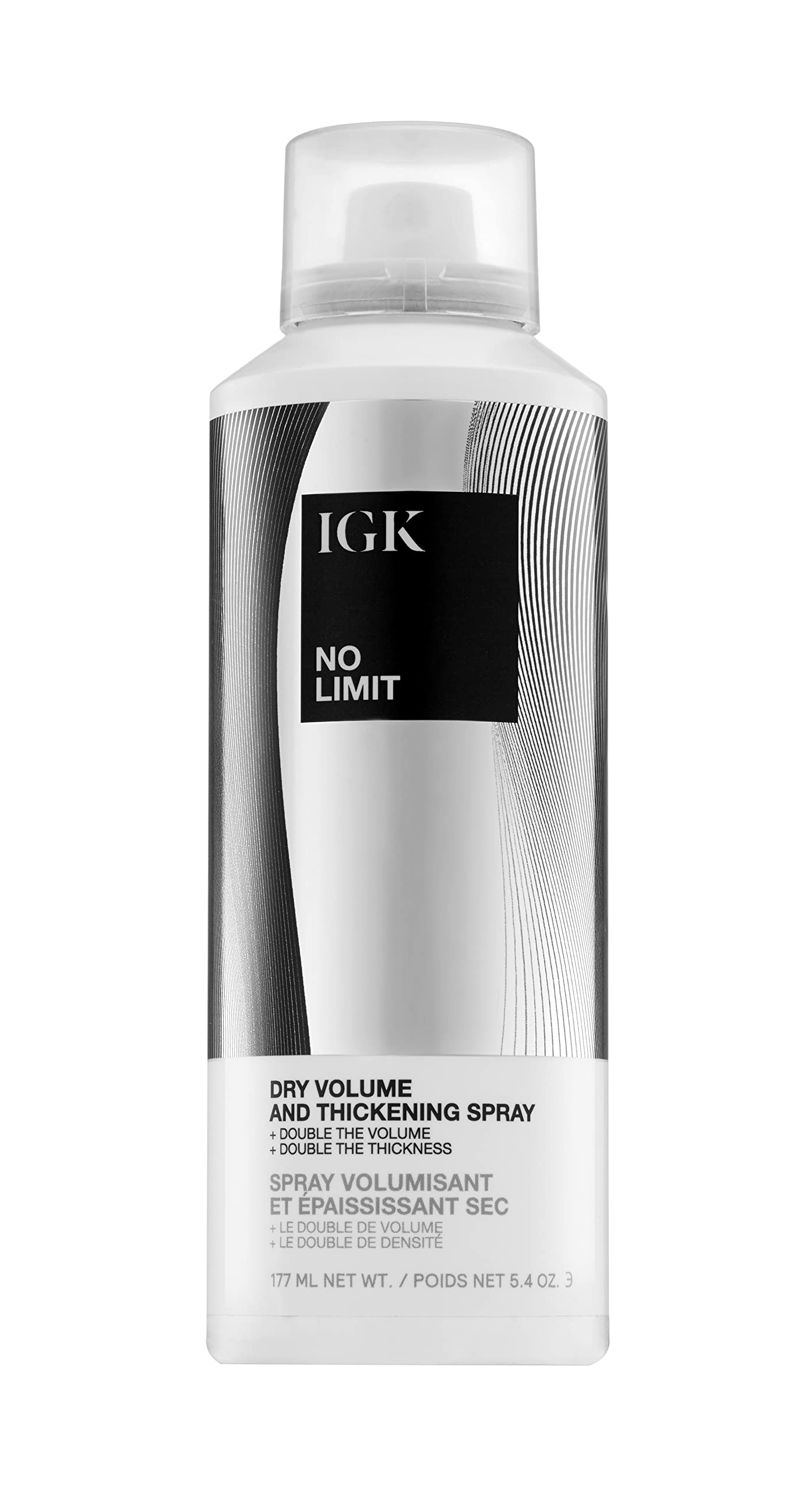 IGK NO LIMIT Dry Volume & Thickening Spray | Touchable + Fullness + Hold | Vegan + Cruelty Free| 5.4 Oz