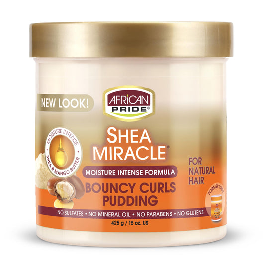 AFRICAN PRIDE Shea Butter Miracle Bouncy Curls Pudding 15oz Jar by AFRICAN PRIDE