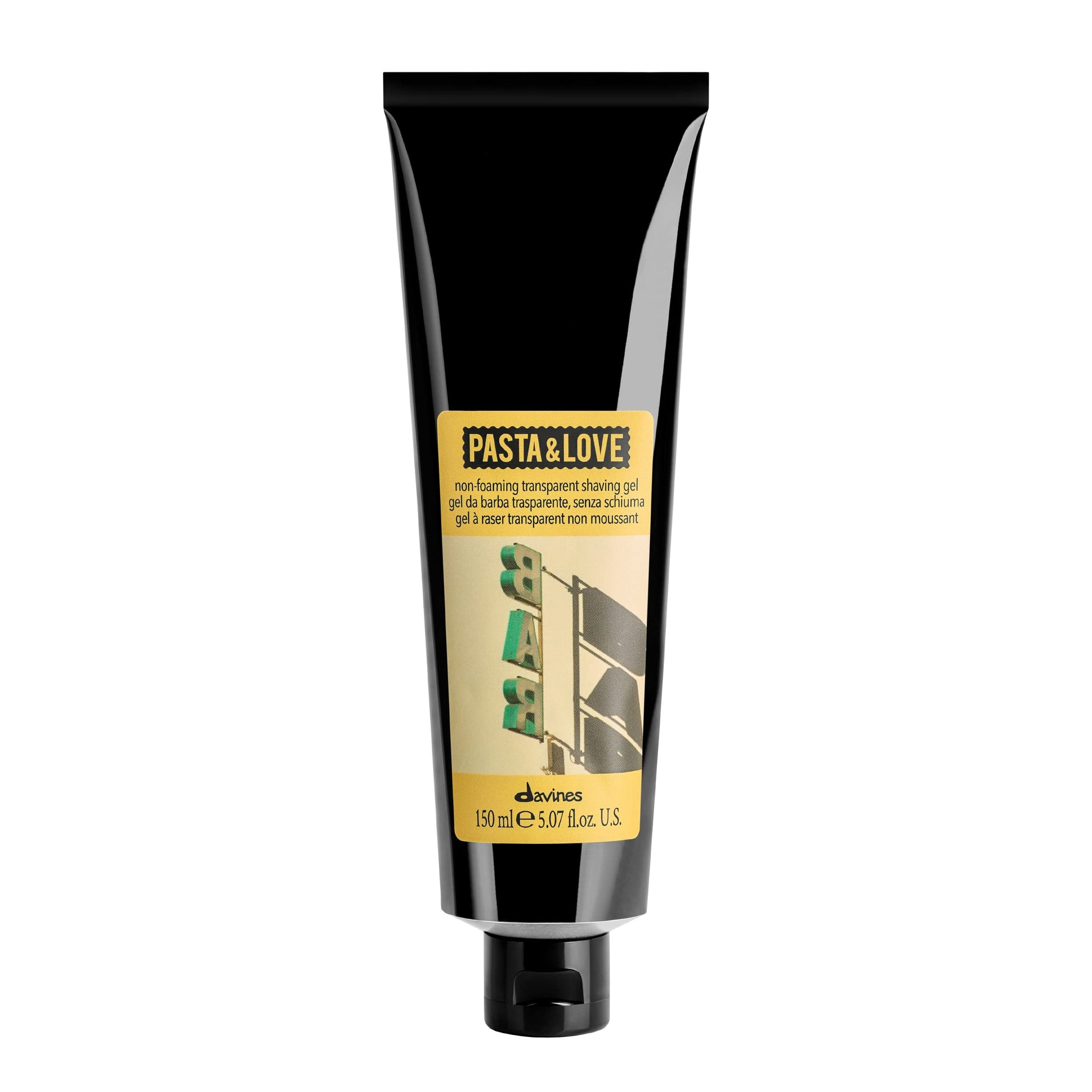 DAVINES Pasta & Love Men's No Foaming Sleek Precision Shaving Gel, Brushless Shave, 150ml