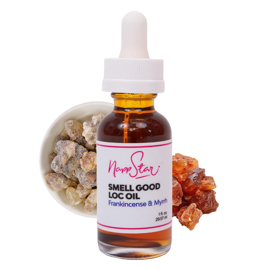 NappStar Frank & Myrrh Scented Smell Good Loc Oil, Aromatic Hair Fragrance for Dreadlocks and Natural Textured Hair, 1 Fl Oz