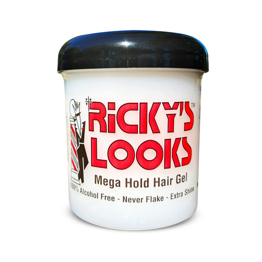 Mega Hold Styling Hair Gel for Curly, Frizzy, Straight, Wavy & Fine Hair - Flake Free, Strong Hold and Shine - For All Hair Types - Men & Women