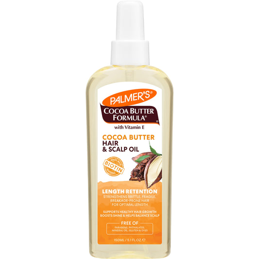 PALMER'S Cocoa Butter & Biotin Length Retention Hair and Scalp Oil, 5.1 Ounce