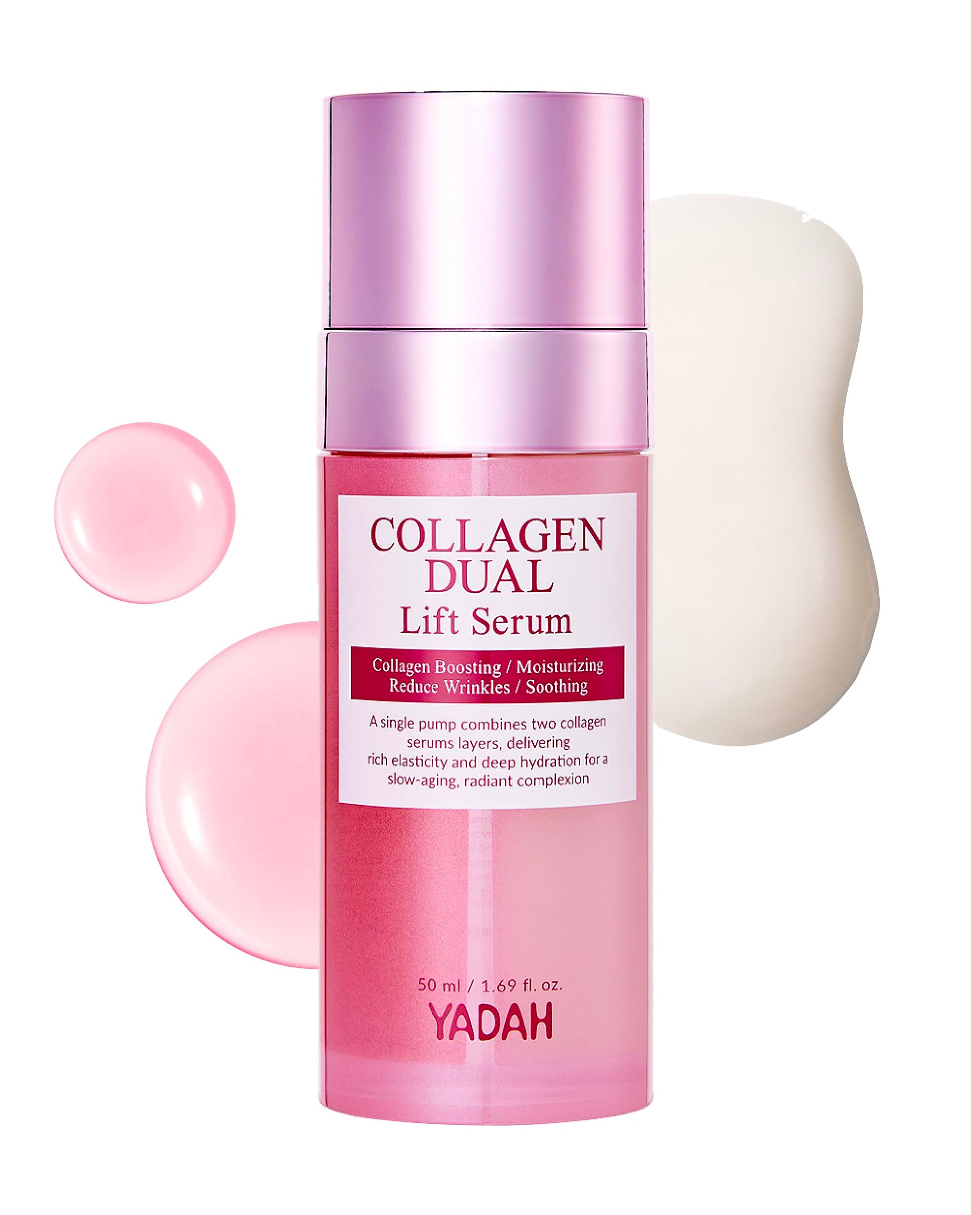 YADAH Collagen Dual Lift Serum 1.69 fl oz - Triple Collagen Firming Serum with Instant Lifting Deep Hydration.Hyaluronic acid,Spilanthol