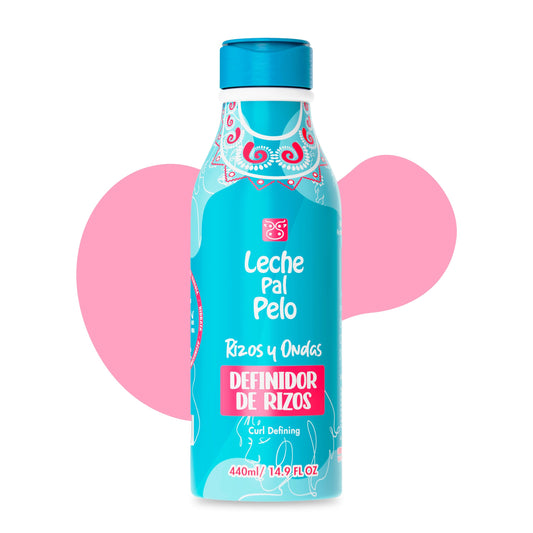 Leche Pal Pelo Curl Defining Definidor de rizos, Jojoba Oil & Aloe Vera, Healthy & Shiny Curls, Reduce Frizz & Flyaways, 14.9 oz.