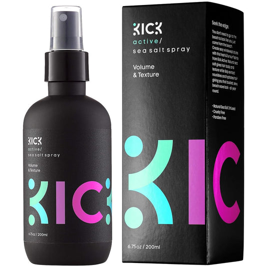 Kick Sea Salt Spray for Men - Beach Wave and Surfer Hair Style - Salt Water for Hair - Natural Texture and Volume Hair Spray - 200ml