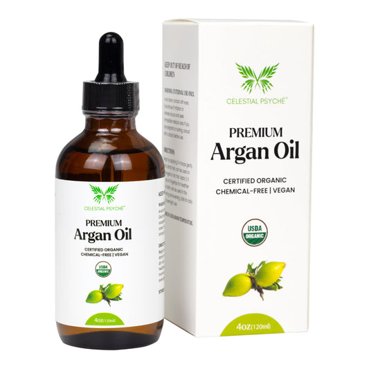 USDA Certified Organic Argan Oil (4 Oz) 100% Pure Natural, Chemical-Free, Vegan, Hexane-Free, Healthy Hair Growth, Scalp Care, Skin Hydration, Natural Beauty Enhancement