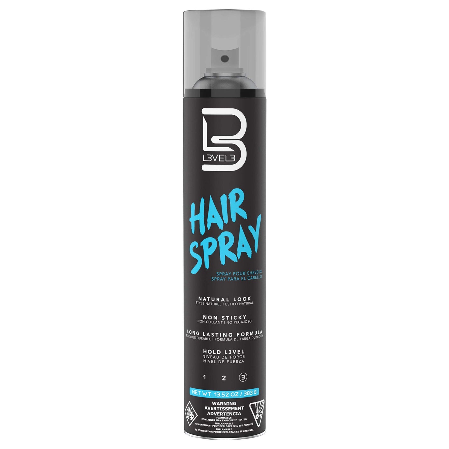 L3 Level 3 Hair Spray - Long Lasting and Strong Hold - Great for Men and Women - Level Three - Suitable for All Hair Types