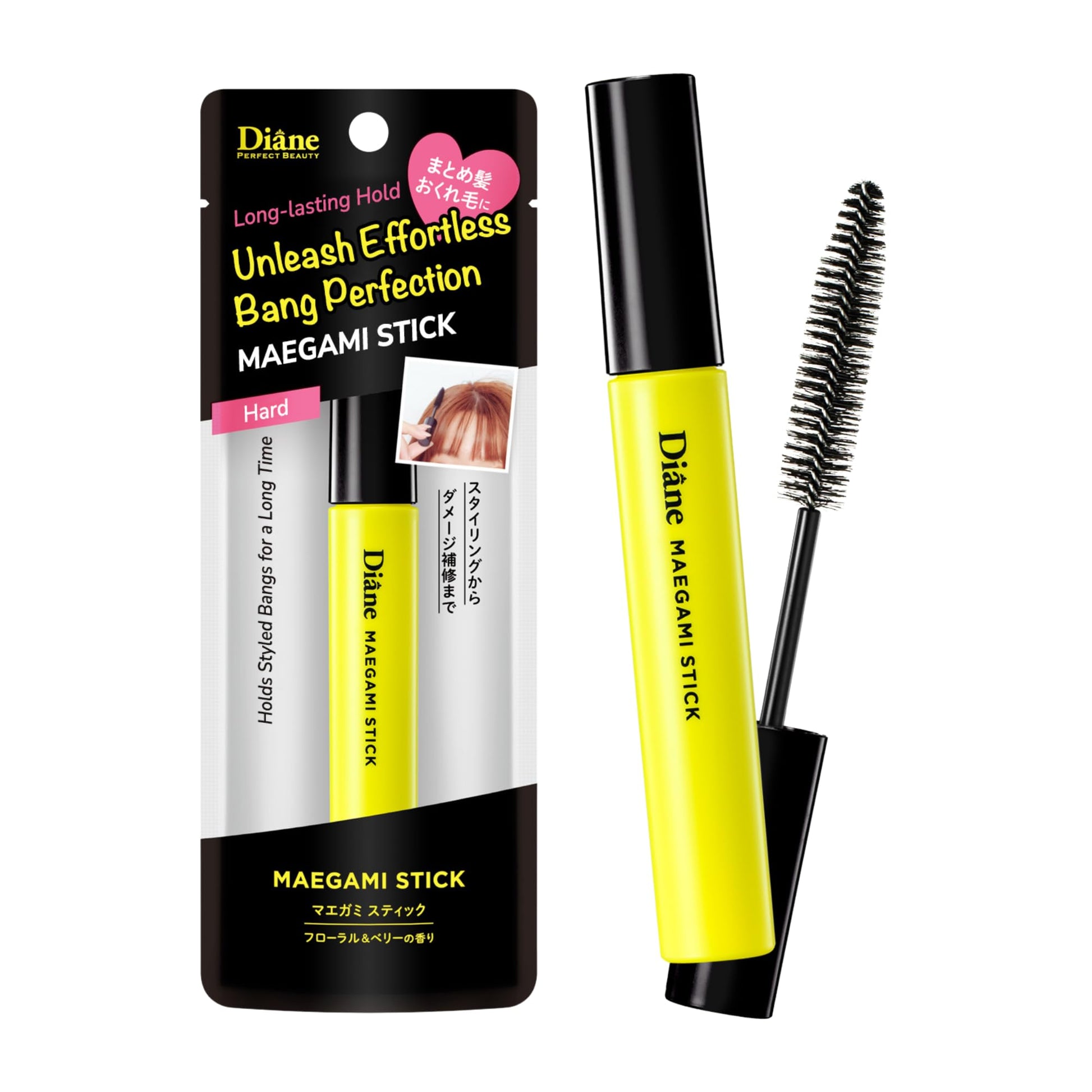 Moist Diane Perfect Beauty Natural Hair Styling Gel Stick for Women & Men, Hair Mascara for Smooth & Tamed Hair, Not-Greasy Hair Finishing Stick for Flyaways, Maegami Stick from Japan, 0.34 Oz/ 10mL