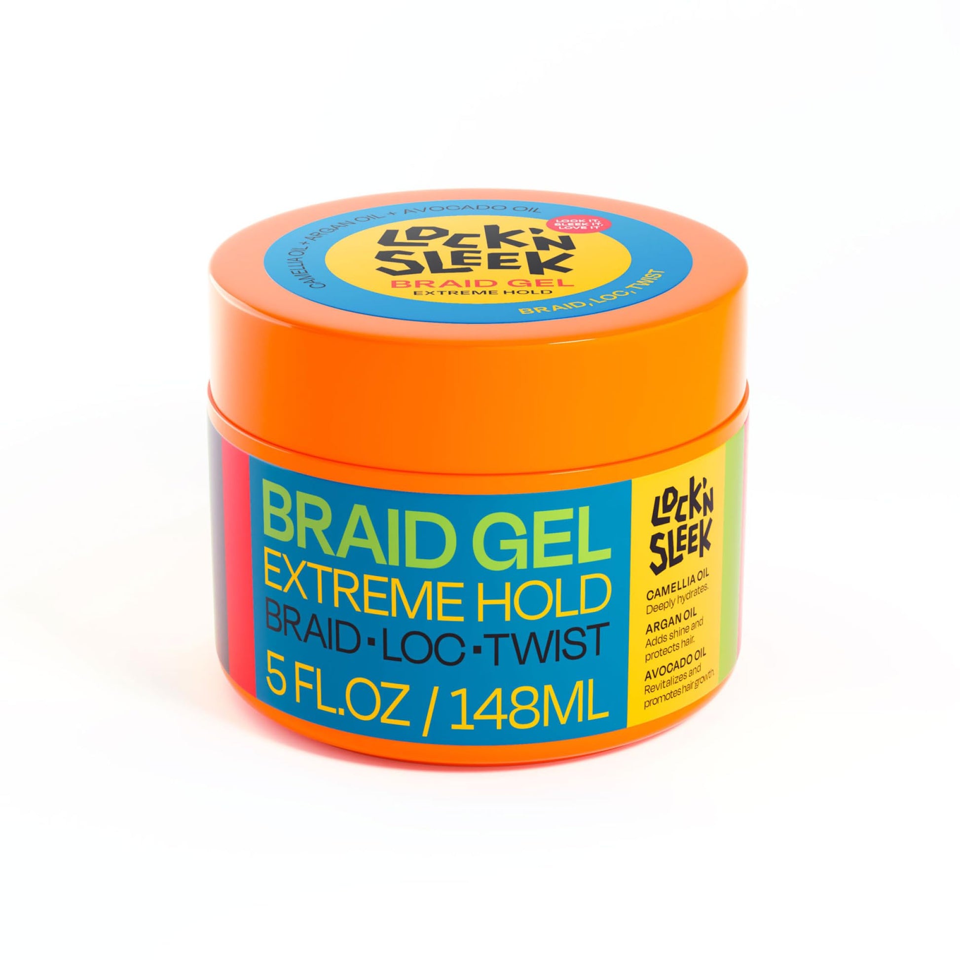 Braiding Gel, Extreme Hold Braid, Loc, and Twist, Flake-Free, Tames Frizz, and Contol Edge (5 Fl Oz (Pack of 1))