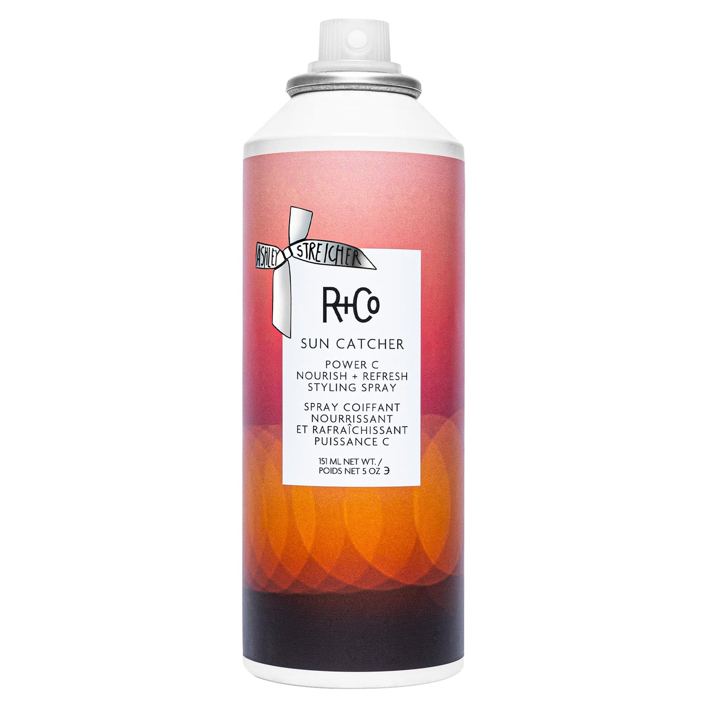 R+Co SUN CATCHER Power C Nourish + Refresh Styling Spray | Vitamin C Leave-In Mist with 450¡F Heat, UV & Pollution Protection | Hydrating with Hyaluronic Acid & Vegan Peptides | 5 oz