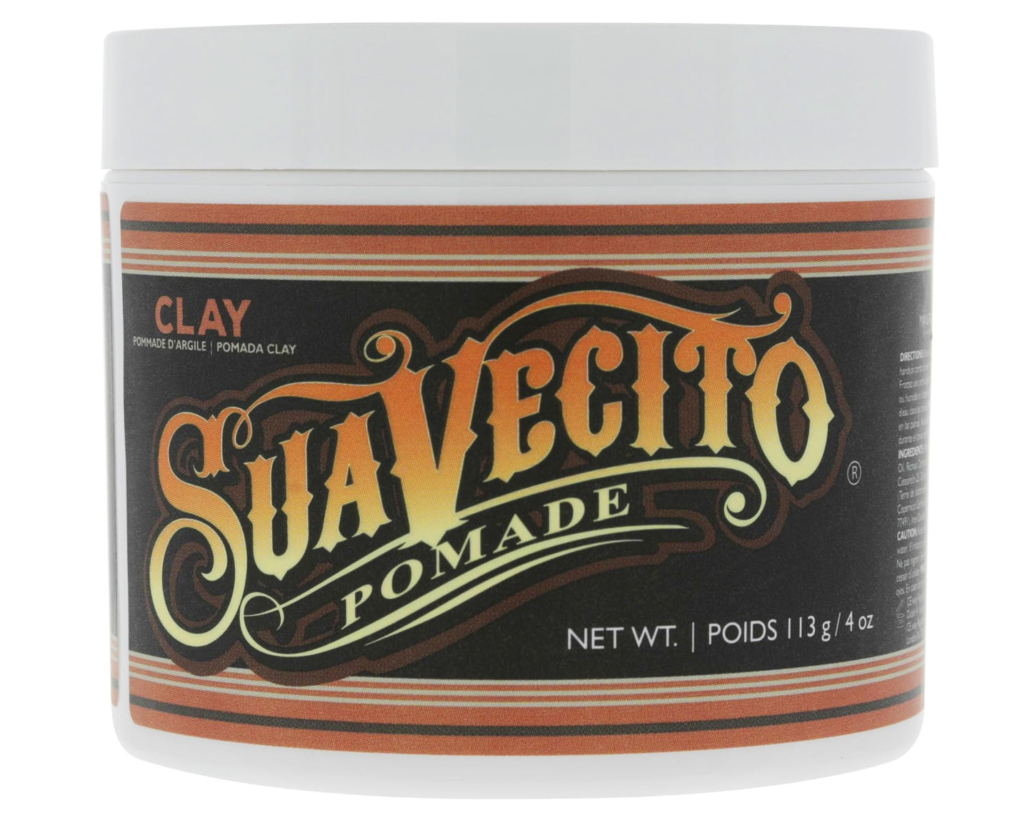 SUAVECITO Pomade Firme Clay - Strong Hold Hair Clay For Men - Low Shine Matte Hair Clay Pomade For Natural Texture Hairstyles