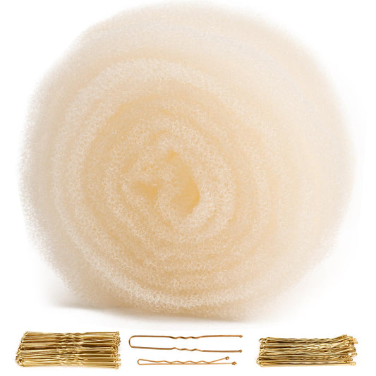Hair Bumps for Volume Insert,Hair Sponge, Hair Filler&Padding for Updo,Cream White