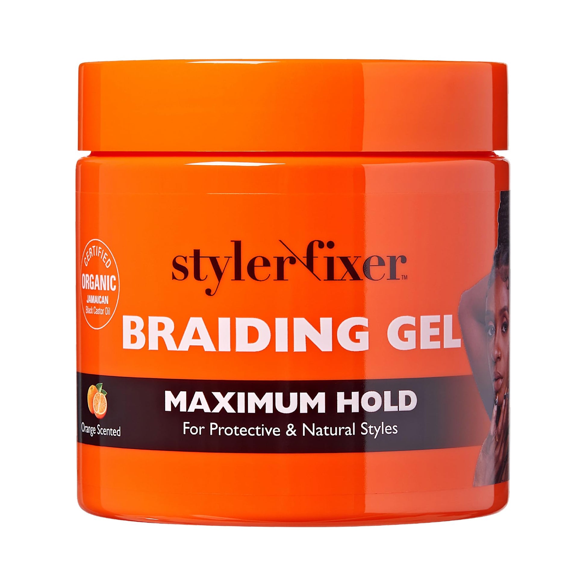 Red by Kiss Braiding Gel Maximum Hold Styler Fixer for Box Braids & Cornrows, Hydrating, Conditioning, Long-Lasting Frizz Control, 4C Moisturizing, Nourishing High Shine, No Flake(1 fl.oz.)