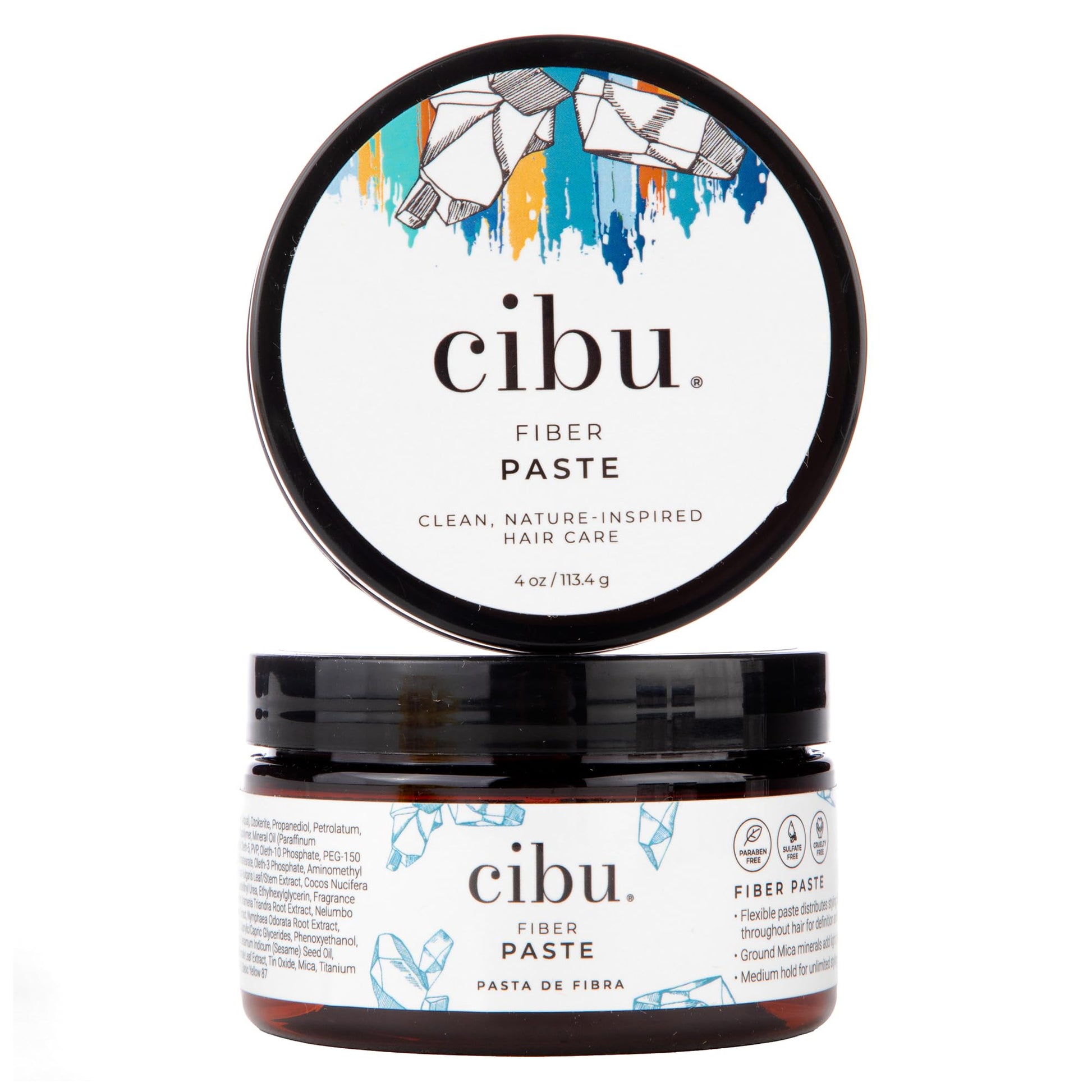 CIBU Fiber Paste - Nutrient Rich Hair Styling Paste for Men and Women - Versatile Volumizing and Fibre Rich - 4oz