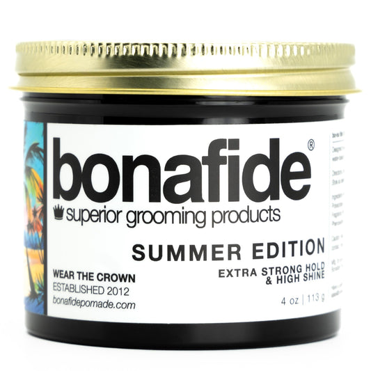 Summer Edition, 4 oz | Extra-Strong Hold, High Shine, Water-based Pomade, Non-Flasking Easy to Wash Out, Pineapple Melon Fragrance