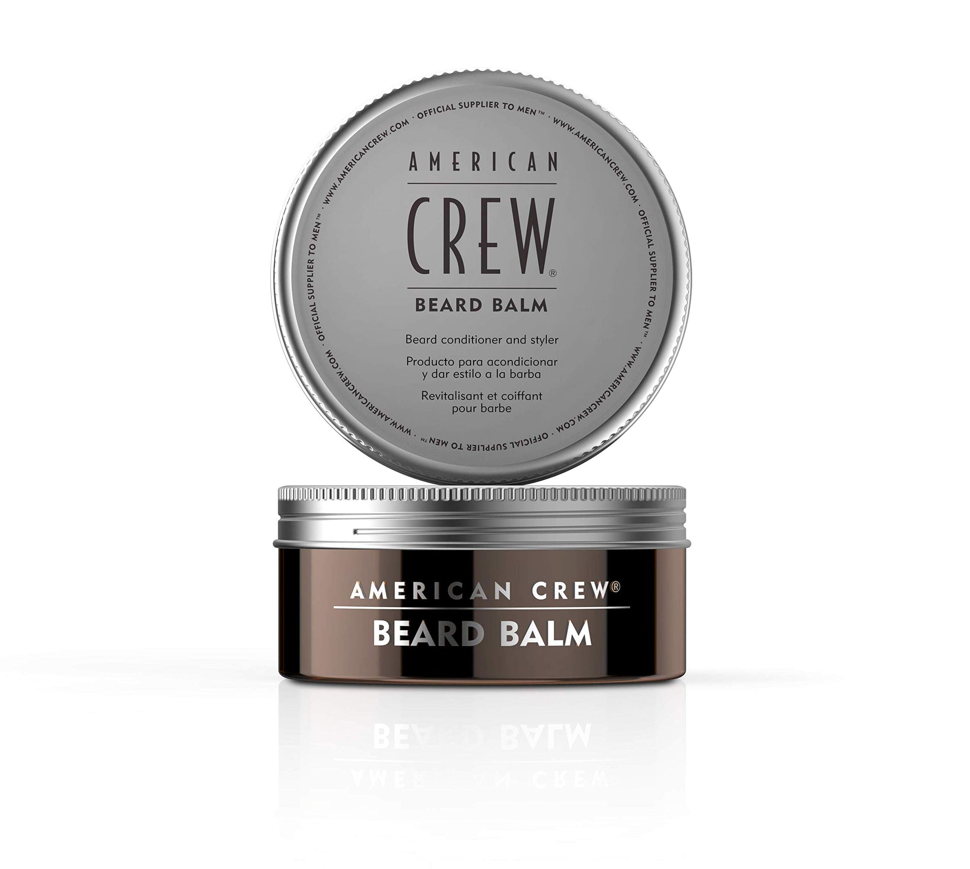 AMERICAN CREW Beard Balm, Conditioner & Styler, Sweet Almond Oil, Shea Butter, 2.3 Fl Oz