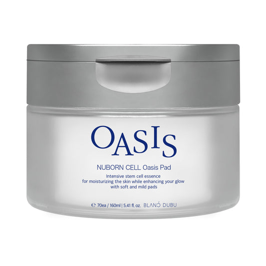 Nuborn Cell Oasis Pad, 70 pads | Advanced Moisturizing Human Stem Cell Skincare | Tone, Hydrate, Cleanse with Gentle PHAs for Sensitive Skin, Made in Korea