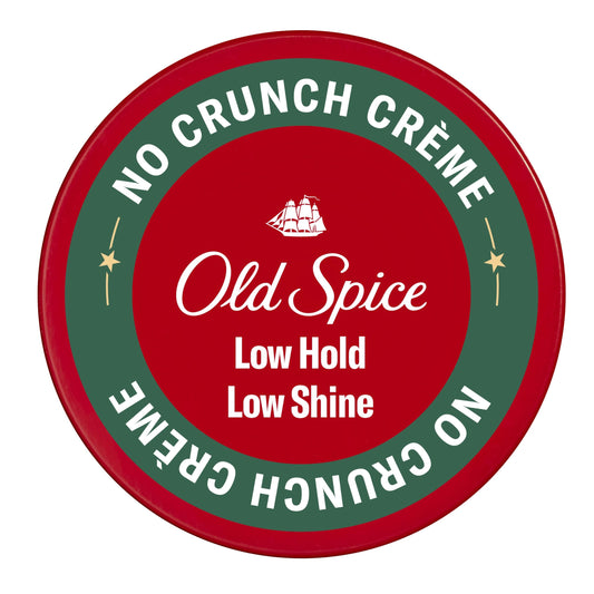 OLD SPICE No Crunch Cr�me, Hair Styling Cr�me for Men, Low Hold, Low Shine, 2.22 Oz