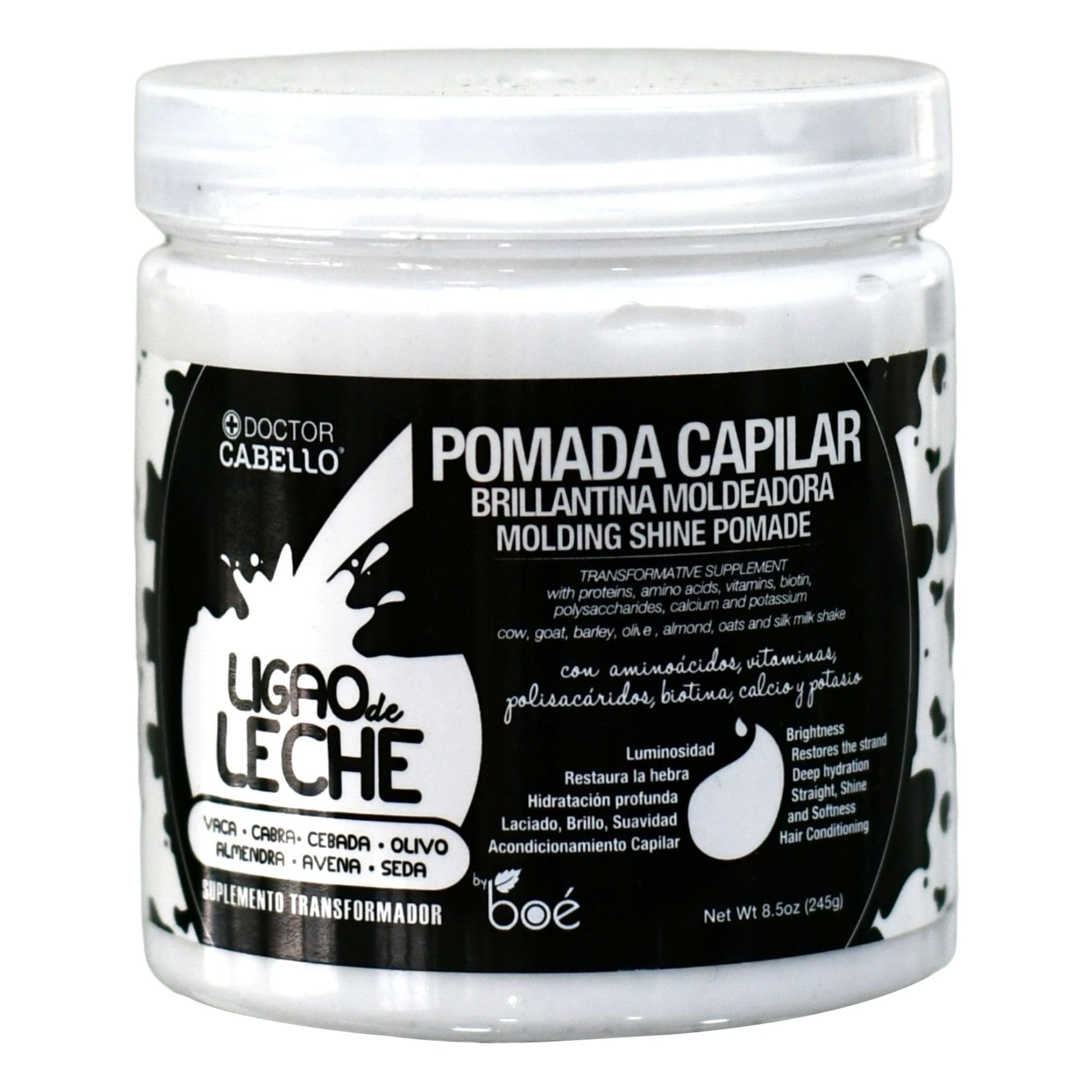 BOE Ligao De Leche Pomada Capilar Brillantina 8.5oz