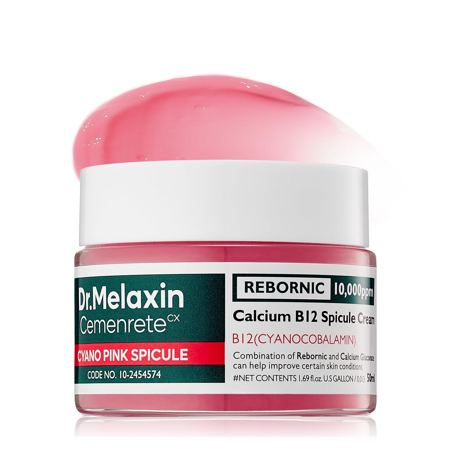 Cemenrete Cyano Pink Spicule Cream with Calcium, Vitamin B12 for under eyes skin, Dark Circles, Fine Lines, Puffiness&Eye Bags Cream, 1.69 fl. oz.