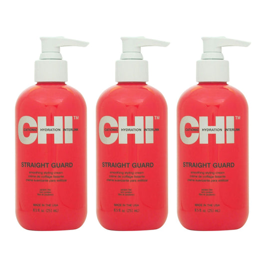 Straight Guard Smoothing Styling Cream by Chi for Unisex - 8.5 oz Creme - (Pack of 3)