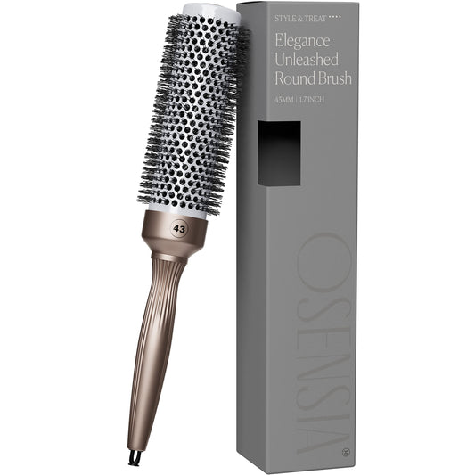 Professional Round Brush for Blow Drying 1.7 Inch 25% Faster Dry Time - Ceramic Ionic Brush for Precise Styling & Volume Hairbrush Adds Wave & Enhances Shine for Men & Women