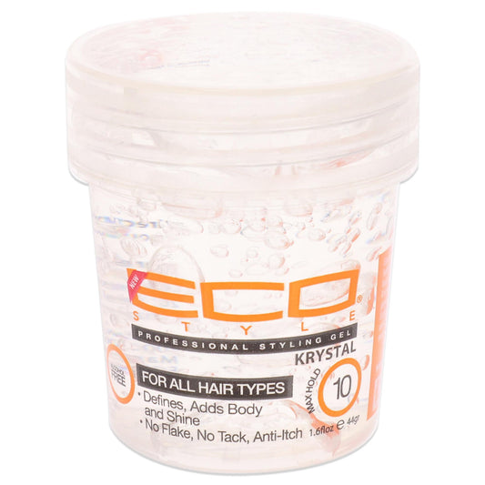ECO Style ECOCO Hair Gel Krystal - Strong Hold - Ideal For Any Hair Type And Color - Adds Body And Shine To All Styles - Weightless - Moisturizes And Help Maintain Healthy Hair - Non-Flaking - 1.6 Oz